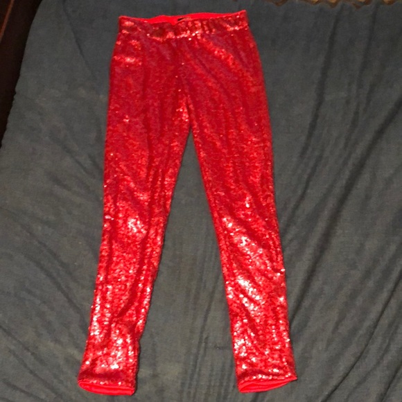 Red sequin tights - Picture 1 of 1